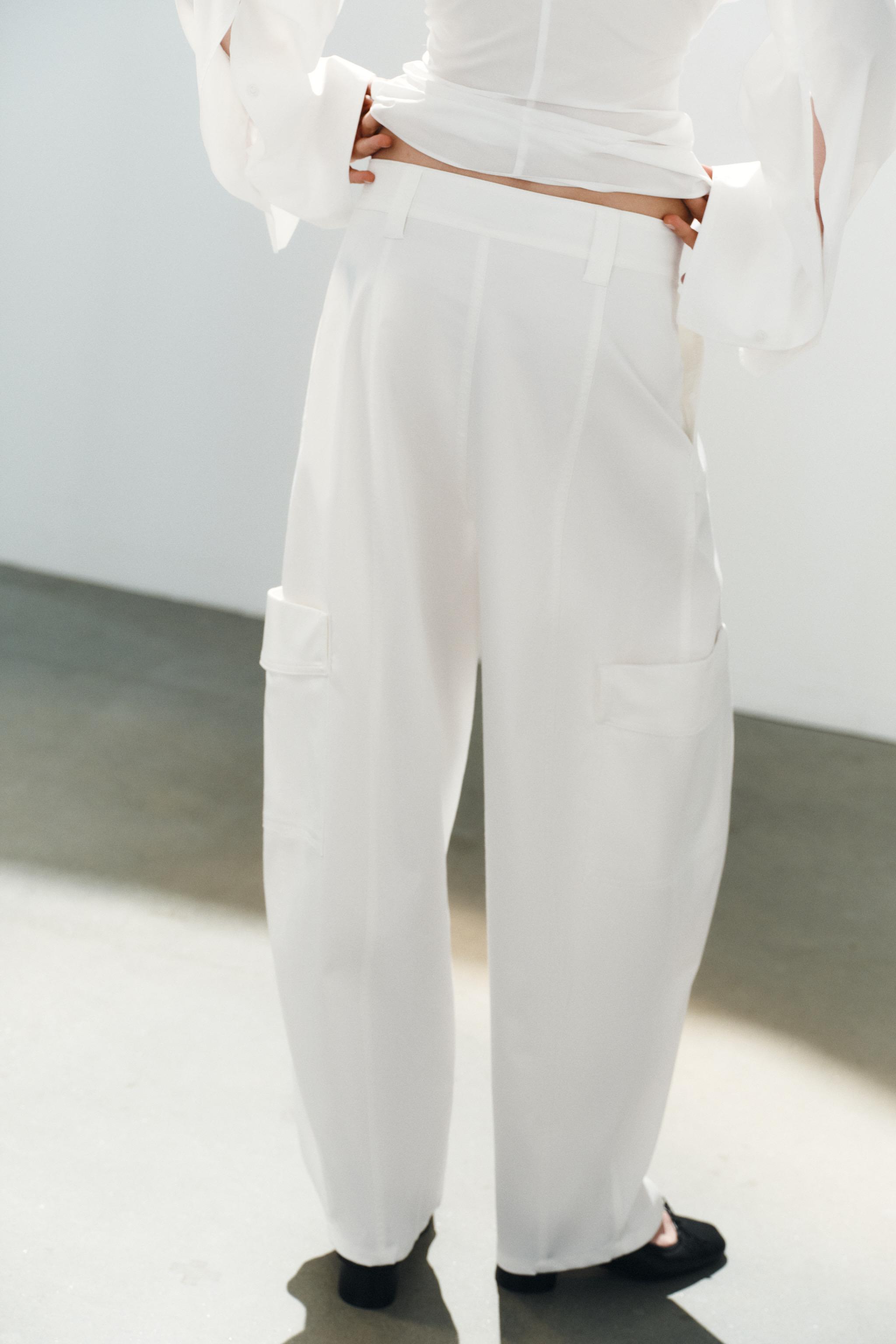 SATIN BALLOON CARGO TROUSERS